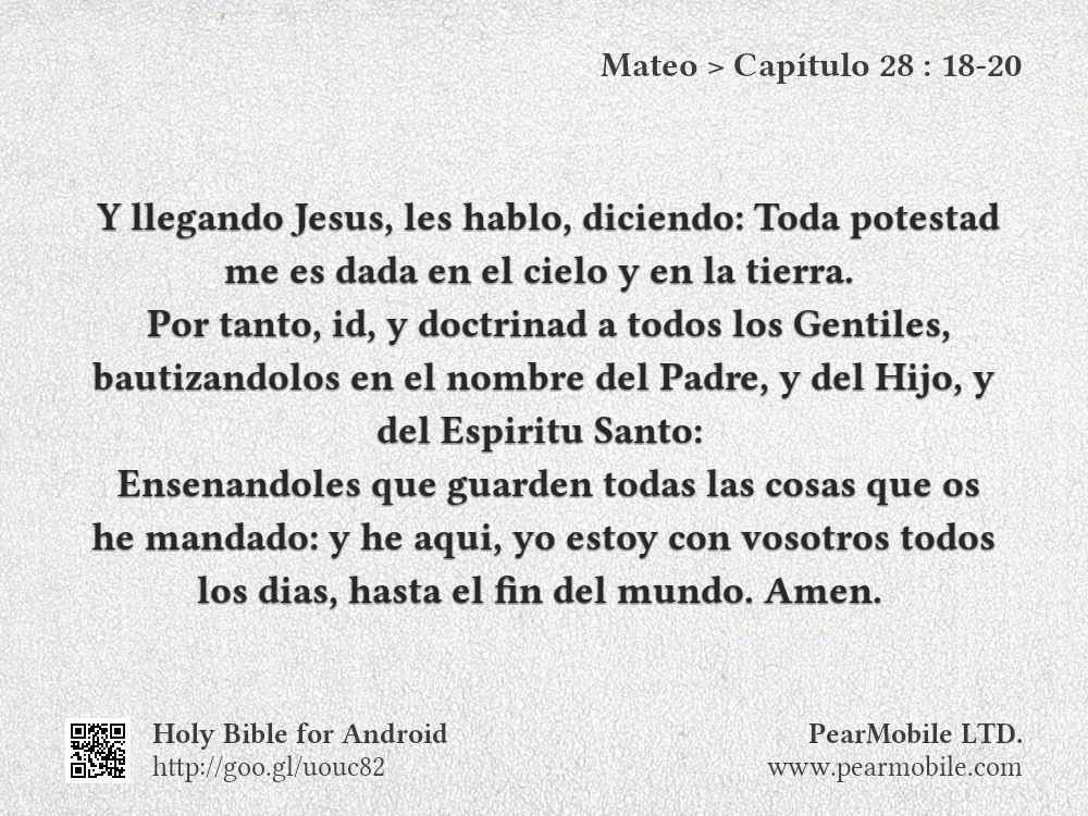 Mateo, Capítulo 28:18-20